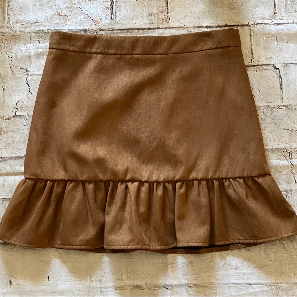J. Crew Suede Brown Skirt